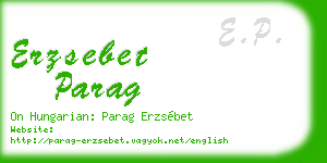erzsebet parag business card